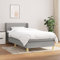 Juroupi Boxspringbett mit Matratze Jugendbett Bett Boxspringbett Betten Bett Mit Bettkasten Hellgrau 80x200 cm Stoff