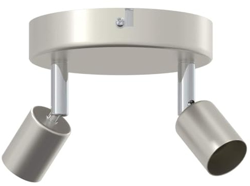 vidaXL Takspotlight Borstad nickel 12 x 8 cm Stål, Takspot, modern roterande design, justerbar belysning, samtida ljusarmatur för hemmet