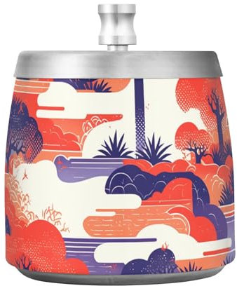 Cendrier coloré avec couvercle pour une utilisation en intérieur ou en extérieur, cendrier de table antidérapant pour une décoration de terrasse fraîche