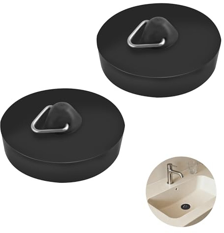 SZWLJ 2 Piezas de 4,5 cm tapon Fregadero Cocina Negro