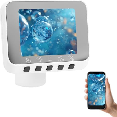 Plyisty Oculaire pour Caméra Télescopique WiFi, Oculaire Électronique avec Écran 2,8 Pouces, Enregistrement HD, Zoom Numérique Multiple, pour L'astrophotographie, L'observation