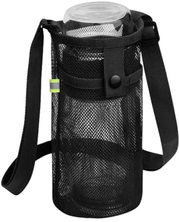ZENQARI Bolsa de Botella de Agua, Funda Protectora para Vaso de Agua, 1 Unidad, Color Negro, Para Uso Diario, Deporte y Viaje