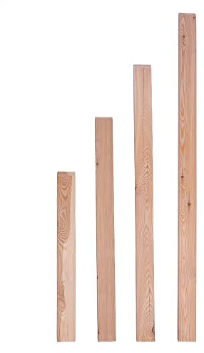 Gartenwelt Riegelsberger 100 Stück Zaunlatte aus Lärchenholz Höhe 100 cm Typ B 21x65 mm Lärche Oben 30° abgeschrägt