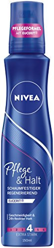 NIVEA 3er Pack Schaumfestiger, Extra Stark, 3 x 150 ml Dose, Pflege & Halt