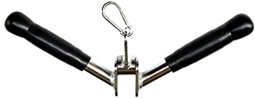 qibylift V-Shaped Bar Press Down Bar Cable Attachments Multi Gym Attachment Pro Tricep V-Bar with Steel Handgrips