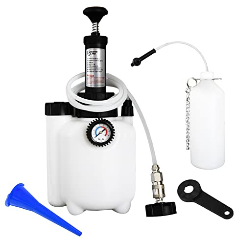 SMOTIVEPRO Bremsenentlüftungsset, 3 l Bremsflüssigkeits-Entlüftungskit mit 1 l Nachfüllflasche und 45 mm Hauptzylinderadapter, kompatibel mit den meisten europäischen Modellen und ABS-Systemen