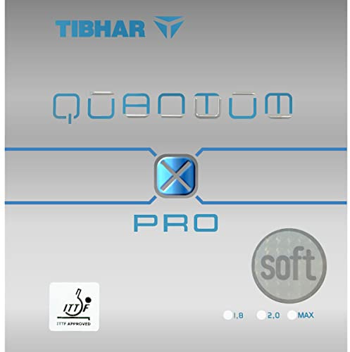 Tibhar Quantum X Pro Soft - Rivestimento per ping pong (blu, 1,8)