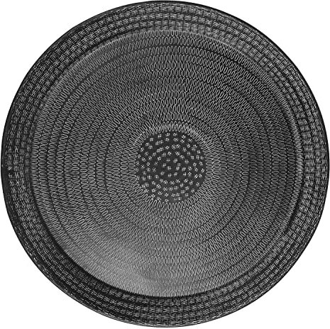 Nicht Zutreffend Deko-Tablett - Schwarz - Metall - Ø 55 cm