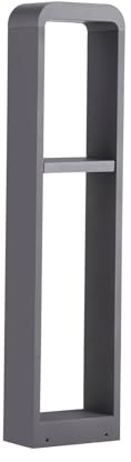 Lindby LED LED-utomhuslampa 'Darko' (modern) i Grå av aluminium/grå zink (1 lamor, glödlampor ingår) - Väglampa, pollare, vägbelysning, sockellampa