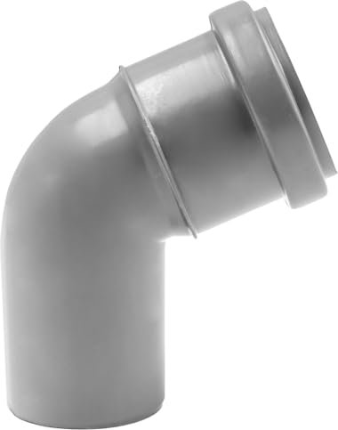 HT-Bogen DN 75 30° grau | Grauer HT-Bogen DN75 22° | Rohrbogen Abwasser, langlebig