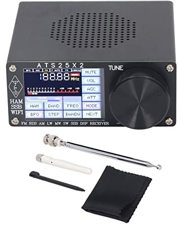 Oumefar Portable Shortwave Radio, DSP Full Band Radio Receiver with Spectrum Scanning - Durable & Multi Modes & Handheld - ATS25X2 FM LW Radio Recorder