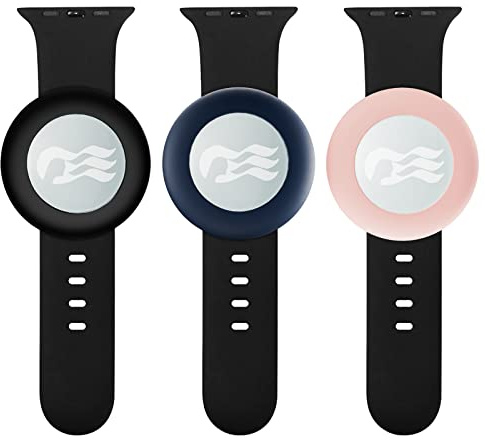MAKCPOIMER Klockadapter för att hålla karneval ocean medaljong, 2/3-pack prinsessa kryssning medaljonghållare tillbehör (svart + midnattsblå + rosa)