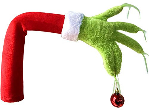 Grinch Arme für Weihnachtsbaum, Pelzige Grüne Grinch Arm Ornament Weihnachtsbaumschmuck, Grinch Weihnachtsbaum Topper Weihnachtsbaumspitze Weihnachtsbaum Anhänger Elf Arms Baumschmuck