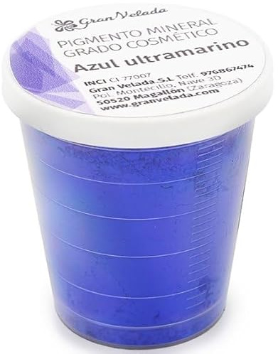 Pigmento Mineral Azul Ultramarino | Calidad Natural para Jabones, Cremas y Maquillaje | Ideal para Colorear Creaciones Cosméticas | | 150 cc