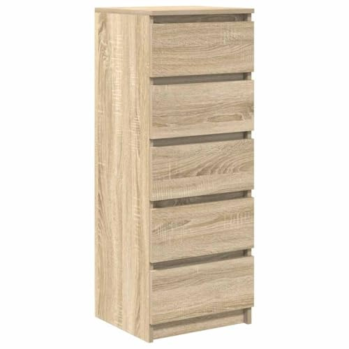 vidaXL Aparador con cajones Roble Sonoma 37,5x35x99 cm, Armario de Almacenamiento, Mueble aparador, Mueble de Pasillo, Mueble Buffet