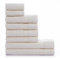 nottoc Handtücher Set Creme 8-TLG / 2 Badetücher 70x140 + 4 Handtücher 50x90 + 2 Gästehandtücher 30x50 - Handtuch mit Aufhänger 100% Baumwolle Saugfähige Weiche Luxus Duschhandtücher