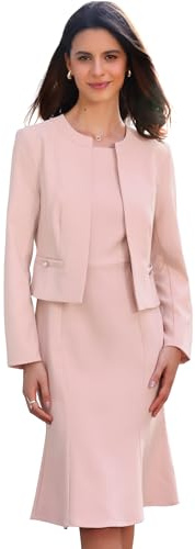 Allegra K Women's Suit Dress Set Cropped Blazer Sleeveless Mermaid Dress