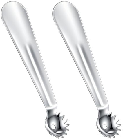 2 Pcs Dénoyauteur de Tomates en Acier Inoxydable Cuillère Parisienne Multifonction pour Fraises Équeuteur de Fruits et Légumes Ustensiles de Cuisine à Manche Ergonomique Pour Tomates Fraises Pommes