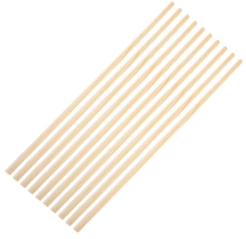 MUELODSIC Lot de 10 Moulures de Fenêtre en Bois Beige, Triangles Isocèles 8mm X 50cm, pour Décoration Intérieure et Extérieure, Cuisine et Salon