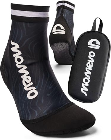 Momevo® Beachmates PRO Chaussettes Beach-Volley Kevlar, Vague Noire, 41-42
