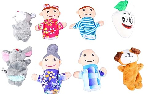 Yosoo Health Gear Bambola con Dito per Animali dei Cartoni Animati, Pupazzo di Peluche per Bambini, Narrazione Interattiva, Lavoro di Squadra, Apprendimento
