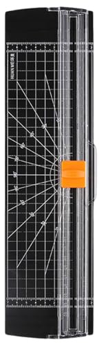 Xoeryoy Pappersskärare manuell A4 papperstrimmer guillotin med automatisk säkerhetsskydd scrapbooking-verktyg för att skära foton eller etiketter kontor hem