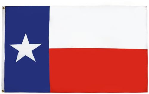 AZ FLAG - Drapeau Texas - 150x90 cm - Polyester léger - Drapeau Texan - Etat Américain - Usa - Etats-Unis Avec Oeillets Métalliques Intégrés - 80g