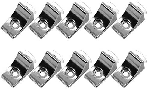 10 Stück verstellbare Glasablage Glasklammer Regal Saugnapf Befestigung Halterung Halterung (groß)