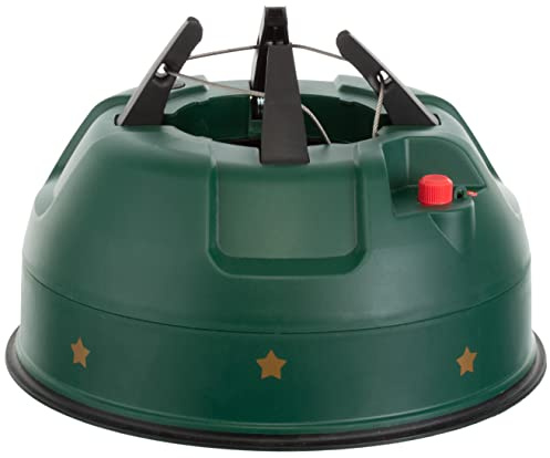 Brandsseller Soporte para árbol de Navidad, soporte para árbol de Navidad, soporte para árbol de Navidad con palanca de pie, técnica de cuerda y seguridad, 34 x 34 cm, 4,2 kg