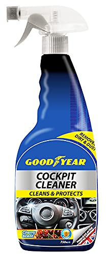 Goodyear Cockpit Cleaner 750ml- Effectively Cleans Dirt, Dust And Grime From the Dashboard And Surroundings| Protects Against Water And Dust Helping to Leave a Showroom Shine| Spray Weight 820g