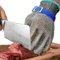 VOLTGY- Guantes de Trabajo Anticortes Nivel 9 de Carnicero. Protección y Seguridad de Malla de Acero Inoxidable.