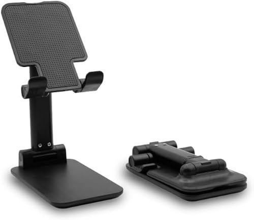 Supporto Smartphone da Tavolo in Alluminio Premium, Supporto Telefono e Tablet Regolabile 360° con Base Antiscivolo, Porta Cellulare Scrivania Compatibile con Tutti i Dispositivi