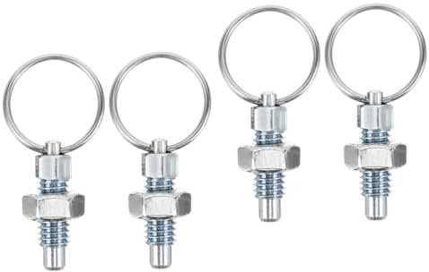 Gatuida 4piezas Plunger De Acero Inoxidable Anillo De Tirar Pasador De Resorte Para Fijación Segura Maquinaria Industrial y Proyectos De