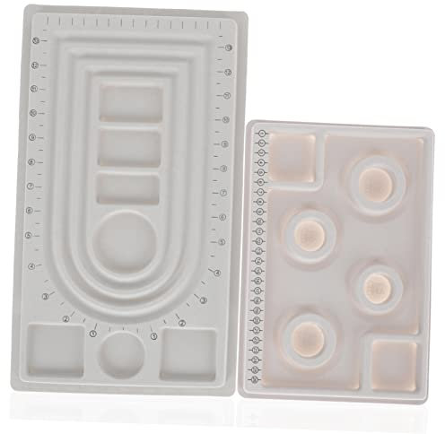 VILLCASE Tablero De Diseño De Cuentas 2 Tableros Para Joyería Pulseras Collares Espacio Para Organizar y Hacer Joyería
