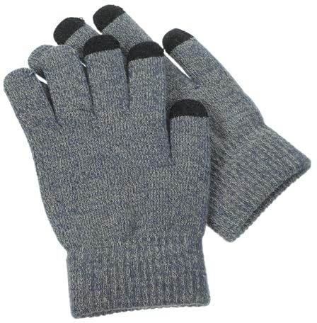 GANAZONO 1 Paar Strickhandschuhe für Herbst und Winter Handwärmer Fäustlinge Finger thermohandschuhe Thermal Gloves Herren warme Handschuhe Herrenhandschuhe Stricken Grey