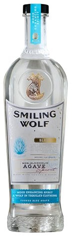 Smiling Wolf Agave - Alcohol Free Tequila - Mood Enhancing Spirit with Natural Nootropics & B Vitamins - Premium Non Alcoholic - 700ml Bottle