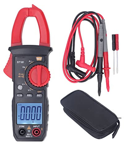 Digital Clamp Meter Multimeter ST181 Intelligent NCV Detector Accurate Measurement Faults Locate Backlit Current Clamp Voltage Tester for Cable Under 1.42in