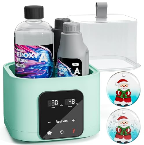 Resiners Precalentador de resina automático & EU Plug, Delgada viscosidad y Reduce burbujas, Control inteligente y preciso de temperatura y tiempo, Calentador multifuncional de gran capacidad