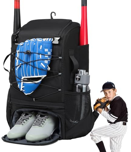 Baseball Bat Bags Lightweight Waterproof Shoe Compartment Fence Hook