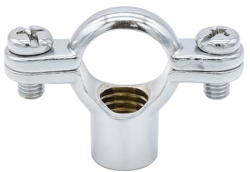 Anillo Munsen cromado de 22 mm para soporte seguro de tuberías, clip de tubo roscado BSP para fijación a pared
