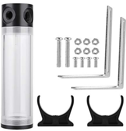 Bomba de Agua de enfriamiento de Agua para PC DIY de Rosca G1/4, depósito de Cilindro de Tanque refrigerado por Agua de computadora para refrigeración líquida de CPU de PC(190mm)