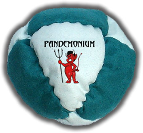 Pandemonium Footbag Cyclone Hacky Sack Pro Tasche, 8 Paneele, Sand und Eisen, wiegt 58 g