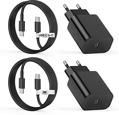 Für Samsung Ladegerät USB C 25W, Schnellladegerät mit USB C Ladekabel 2M, Typ C Charger Fast Charging Ladestecker Netzteil Stecker für Galaxy S25/S24/S23/S22 Ultra/S25+/S21+/S20/Note 20/S10/S9