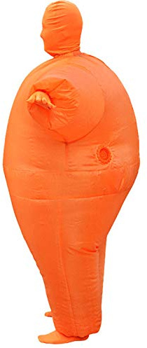 Disfraz Inflable de Cuerpo Completo, Disfraces de Halloween de Cuerpo Completo para Hombres/mujeres, Disfraces Inflables, Disfraz Inflable de Tamaño Adulto para Fiesta de Halloween de Cuerpo(naranja)