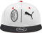 AC Milan Cappello con Visiera, Cappellino Estivo Classico con Logo Ufficiale, Cappellino Uomo o Donna, Unisex, Regolabile, Regolabile, Bianco/Nero (Visiera Piatta)