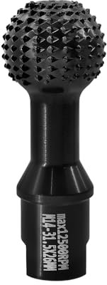 BGTEC Escofina de carpintero Brocas,Gubia de bola con rosca M14 Accesorios para amoladoras angulares Herramientas de talla eléctrica para Talla en madera Esmerilado Pulido Grabado