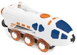 Hape Navetta Spaziale - ferrovia elettrica con Aspetto Spaziale, per Bambini dai 3 Anni in su