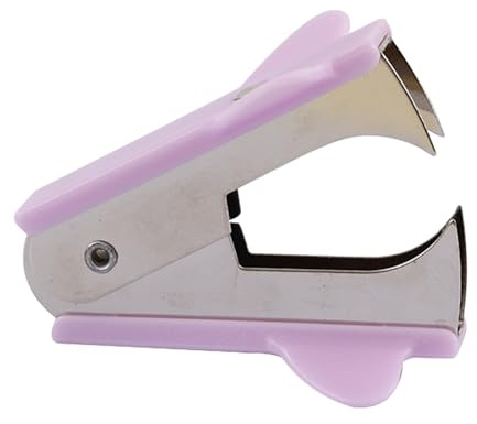 Häftklammerborttagare Bärbar Effektiv borttagning Ergonomisk design Häftapparater och stansar avdragare för kontorsekonomiavdelningar Skola hemmaterial (Purple)