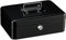 Best House | Metal Coin Box | Petty Cash Box Supplied with 2 Keys | 10 Inch | BLACK | Pack of 1 | Lockable Portable with Removable Change Tray for Kids Home Office, and Events