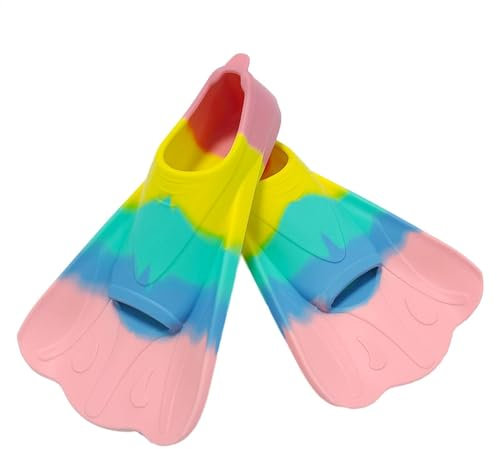 Kinder-Schwimmflossen | Professionelle Trainingsflossen | Tauch-Schwimmflossen | Kinderflossen | Schwimm-Trainingsflossen | kurze Schwimmflossen für Schoß-Tauchbecken für Mädchen und